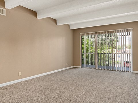 connected balcony in living room